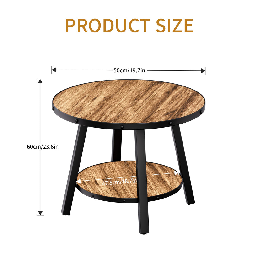 Timeless 23.62'' Vintage Round End Table #30004