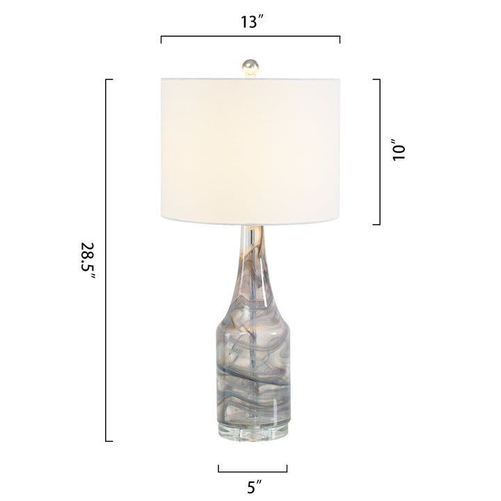 Maxax 29 Inch Standard Grey Glass Table Lamp Set of 2 #T120