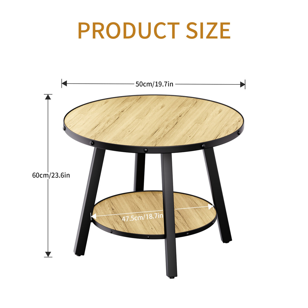 Timeless 23.62'' Vintage Round End Table #30004