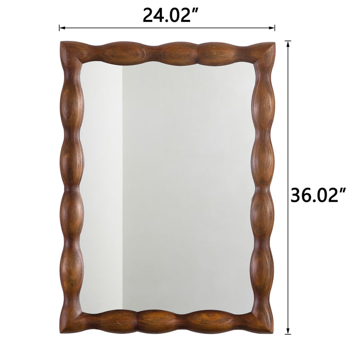 Opulence Solid Wood Rectangle Flat Wall Mirror #25032