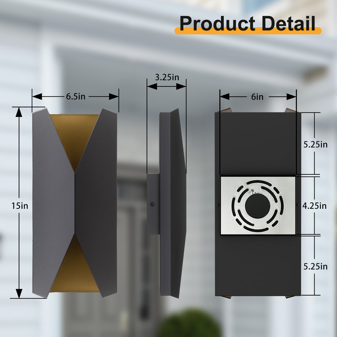 Brandalynn 2 - Lights 15''h Led Outdoor Wall Sconce #7081