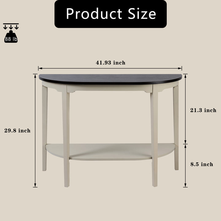 Timeless 31.5'' Round Modern Solid Wood Coffee Table With 2-Tier Shelves #51003