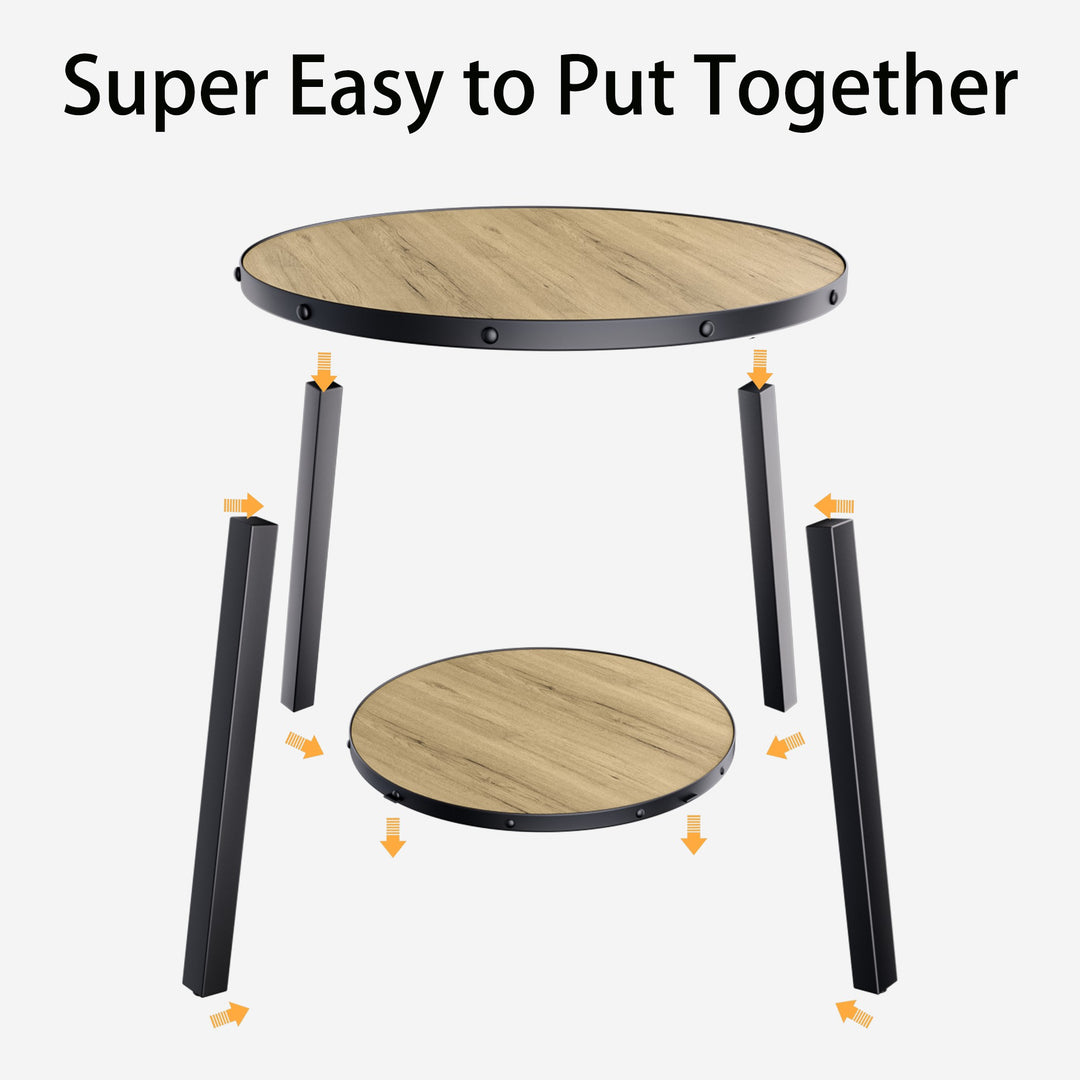 Timeless 23.62'' Vintage Round End Table #30004