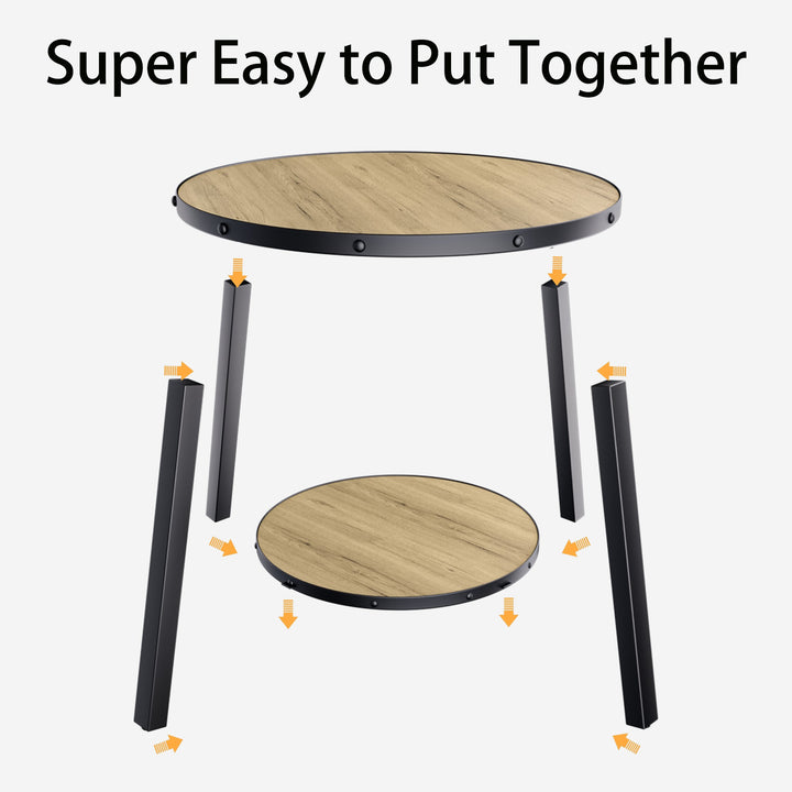 Timeless 23.62'' Vintage Round End Table #30004