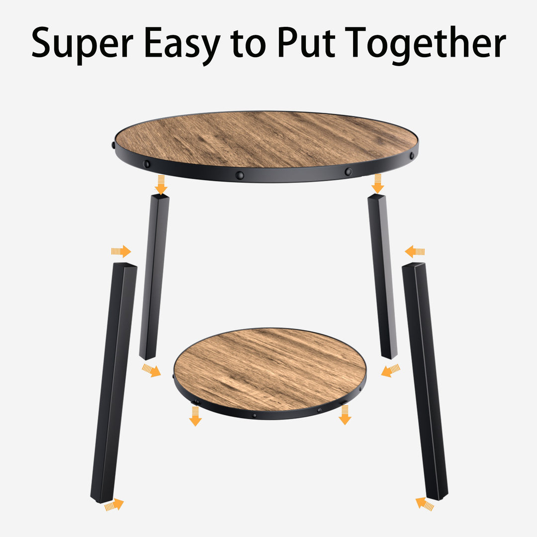 Timeless 23.62'' Vintage Round End Table #30004
