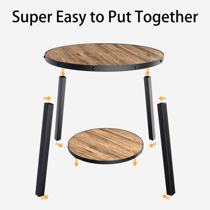 Timeless 23.62'' Vintage Round End Table #30004
