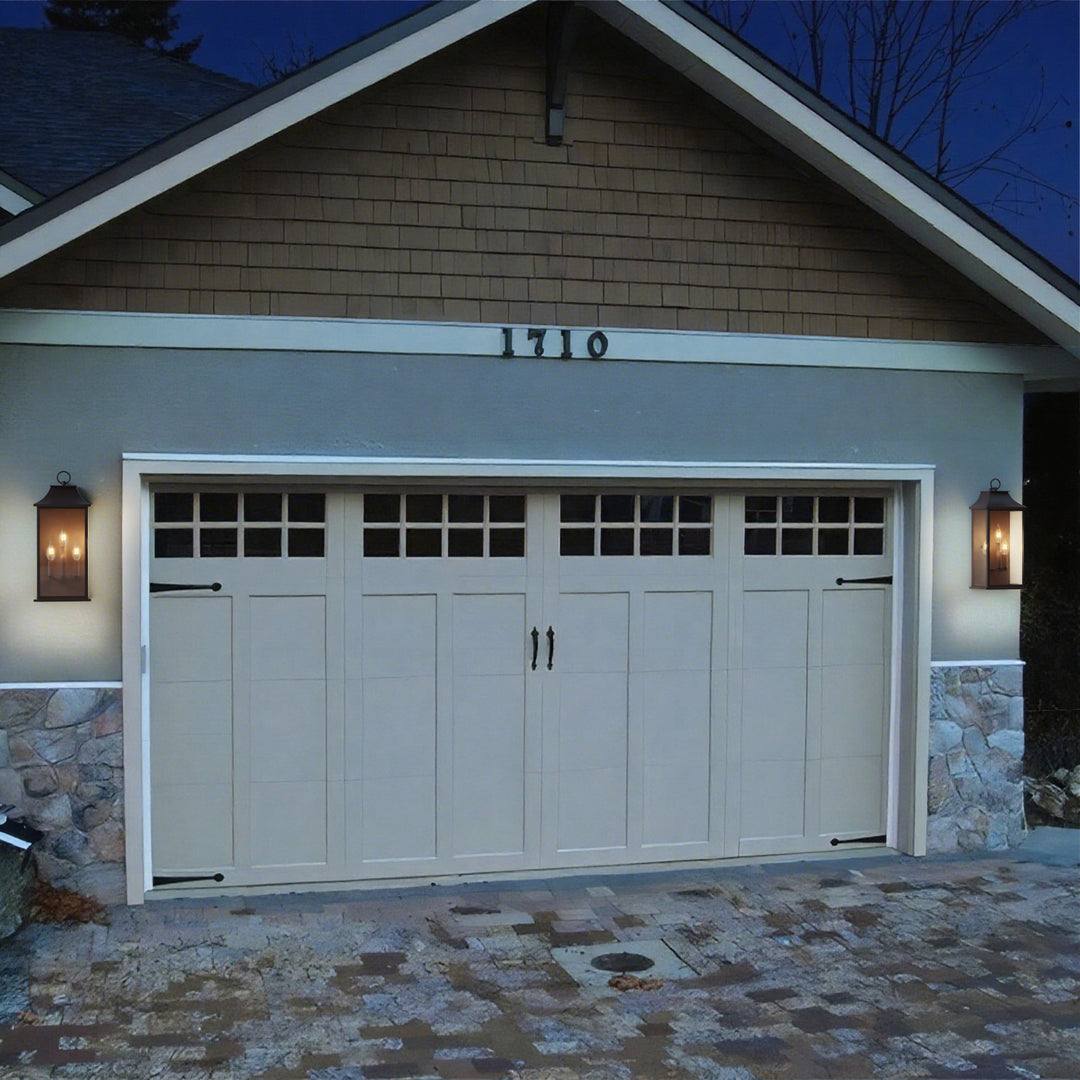 Maxax Dusk to Dawn Outdoor Wall Lights 3-Light, Oil Rubbed Bronze Exterior Lighting Fixtures, 25" Large Outdoor Wall Sconce, Waterproof Outside Wall Lantern for Porch Patio Garage #7076-3BR