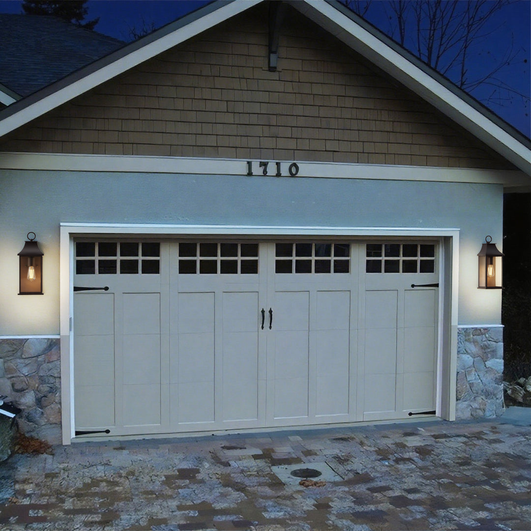 Maxax Dusk to Dawn Outdoor Wall Lights 3-Light, Oil Rubbed Bronze Exterior Lighting Fixtures, 25" Large Outdoor Wall Sconce, Waterproof Outside Wall Lantern for Porch Patio Garage #7076-3BR