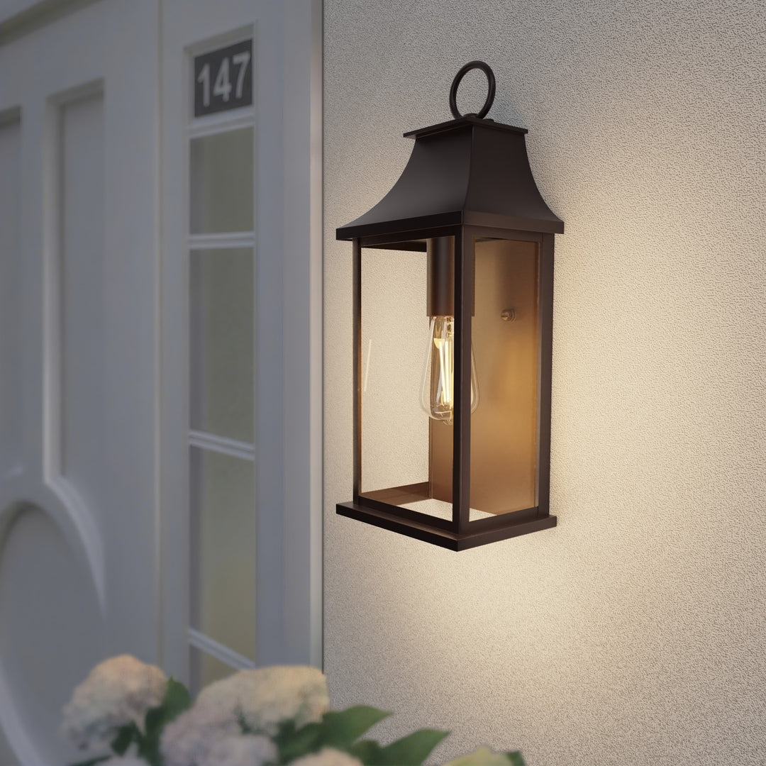 Maxax Dusk to Dawn Outdoor Wall Lights 3-Light, Oil Rubbed Bronze Exterior Lighting Fixtures, 25" Large Outdoor Wall Sconce, Waterproof Outside Wall Lantern for Porch Patio Garage #7076-3BR