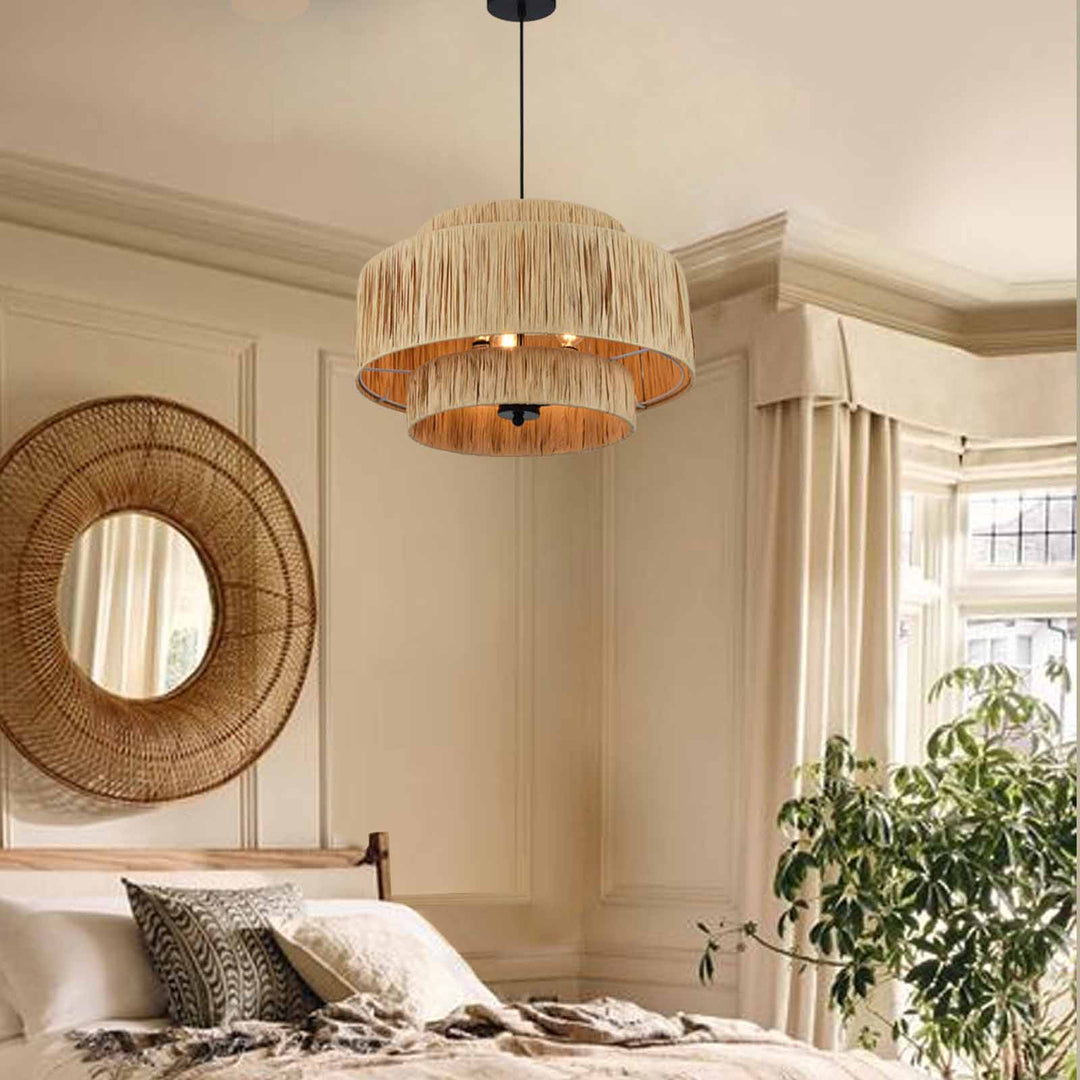 Maxax 3 - Light Dimmable Drum Chandelier #MX5001-P3WD