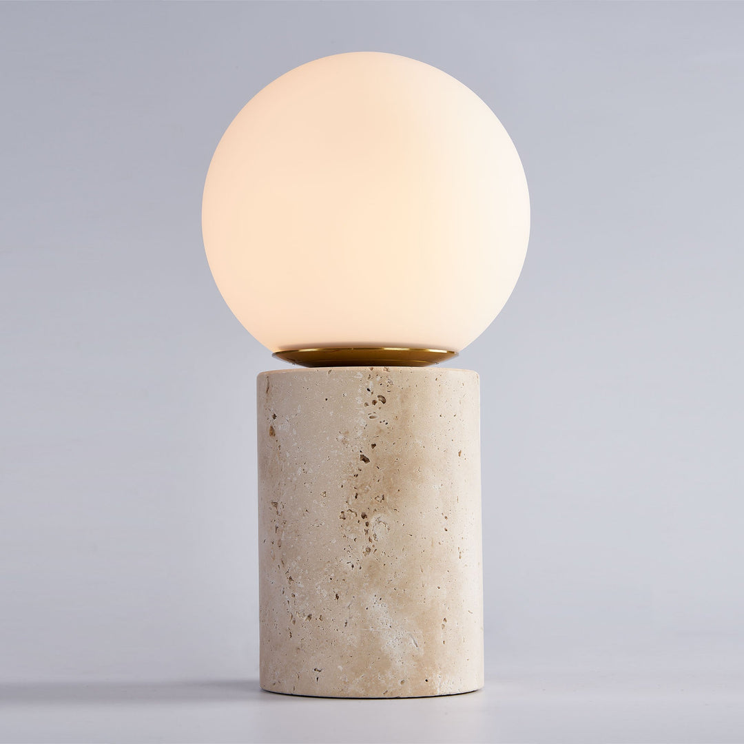 11.5'' Natural Modern Travertine Table Lamp For Living Room/bedroom#T202