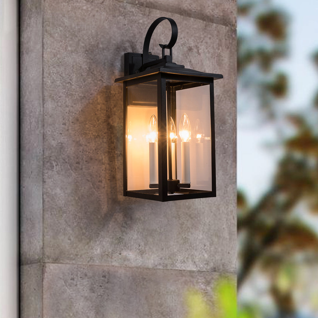 Maxax Outdoor Wall Lantern with Dusk to Dawn #2531-3WL