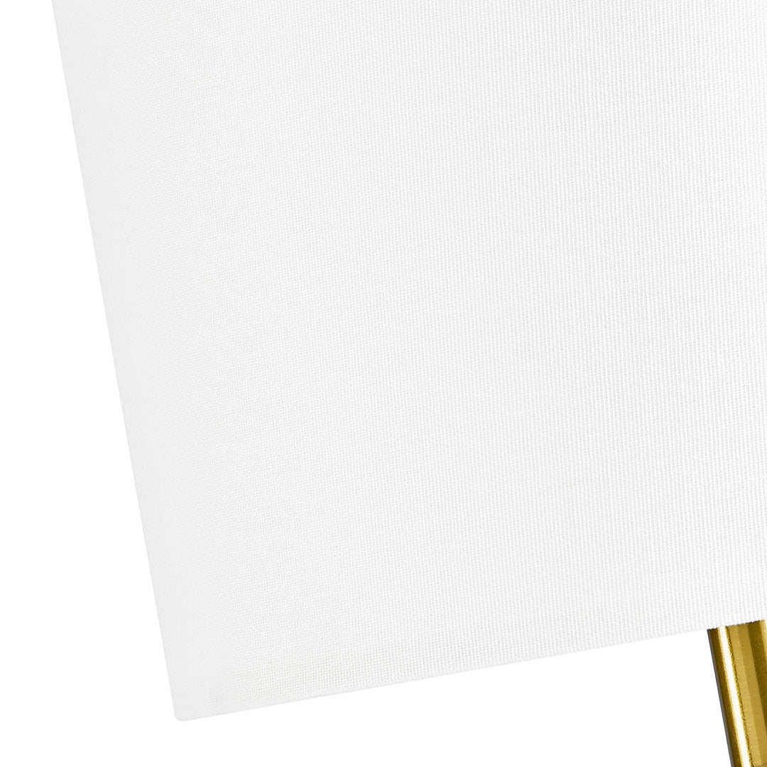 24 in. Brown Modern/Bohemian/Farmhouse Dimmable Glass Wood Metal For Bedroom Living Room Bedside Desk Nightstand Table Lamp With White Linen Drum Shape And USB Prot (Set of 2)