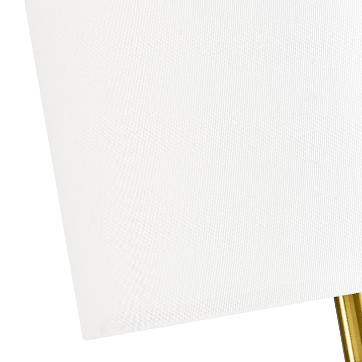 24 in. Brown Modern/Bohemian/Farmhouse Dimmable Glass Wood Metal For Bedroom Living Room Bedside Desk Nightstand Table Lamp With White Linen Drum Shape And USB Prot (Set of 2)