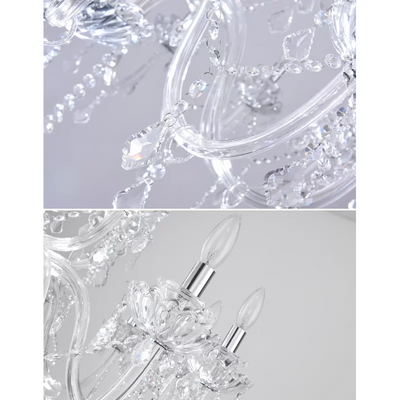Maxax 12-Lights Candle Style Crystal Chandelier #MX17020-12-P