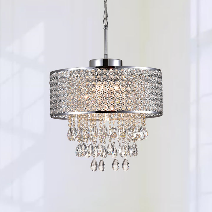 Maxax 5 - Light Unique / Statement Drum Crystal Chandelier #MX19072-5CH-P