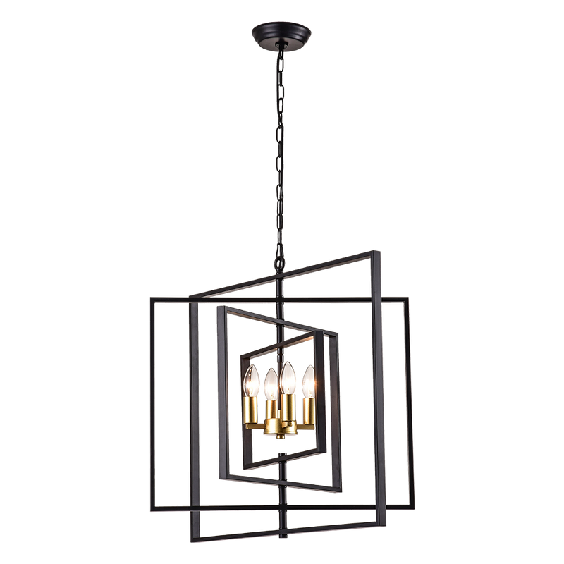 Maxax 4 - Light Lantern Square Chandelier 