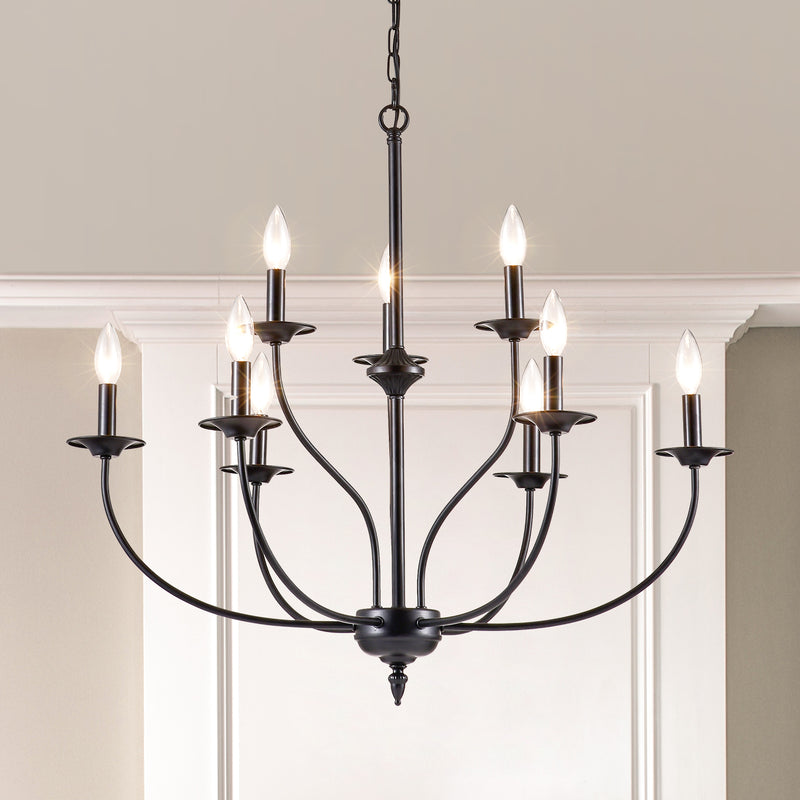 Farm house 9 Lights Candle Style Classic / Traditional Chandelier
