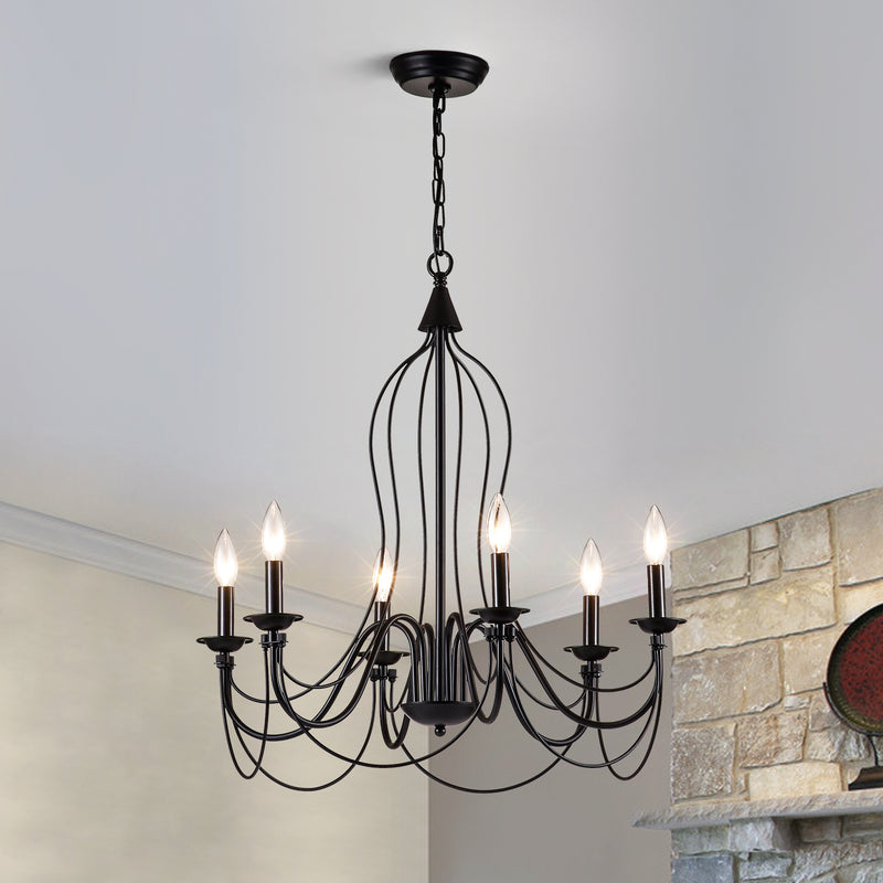 Maxax 6 - Light Candle Style Classic Chandelier 