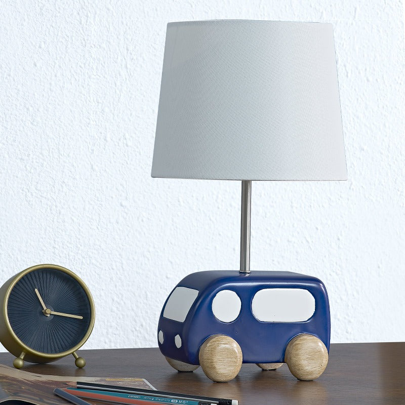 Maxax 16 Inch Bedside Blue Child/Kids Table Lamp 