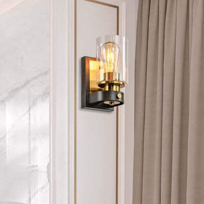 Zaza Designs 1 - Light Dimmable Wrought Iron Wall Sconce (Set of 2) #MX21025-1GD