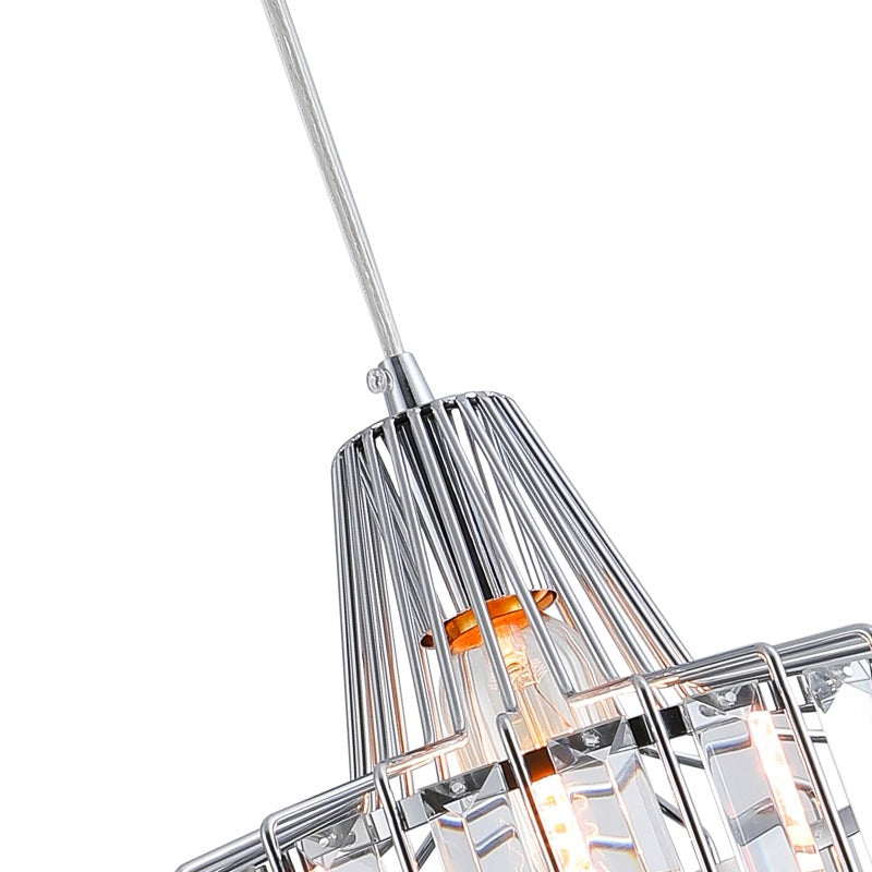 Maxax 1 - Light Single Drum Pendant with Crystal Accents 
