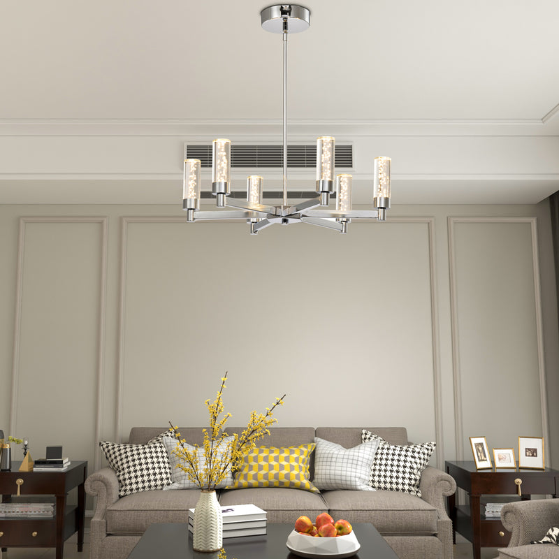 Maxax 6 - Light Traditional Chandelier With Wrought Iron Accents 