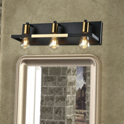 Maxax 3 - Dimmable Black Gold Interior Bathroom Wall Light #D154-3C6