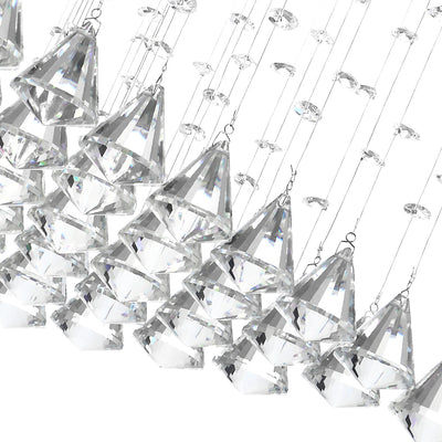 Maxax 6-Light Crystal Flush Mount Ceiling Lamp #MX19027-6-C
