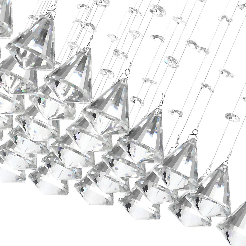 Maxax 6-Light Crystal Flush Mount Ceiling Lamp 