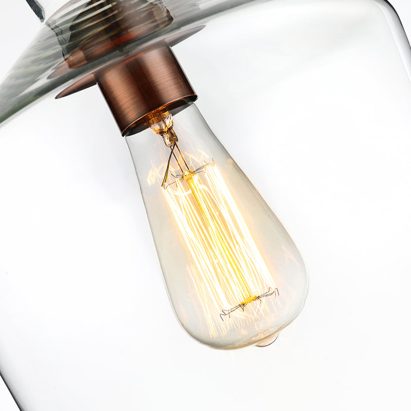 Maxax Single Light Glass Cluster Jar Pendant Lamp 