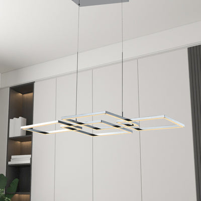 Zaza Designs 4- Light Kitchen Island modern linear  led chandelier #6502-4CH