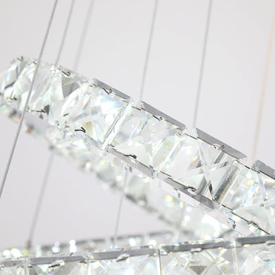 Maxax 4 - Light Unique Tiered LED Crystal Chandelier #YX-450