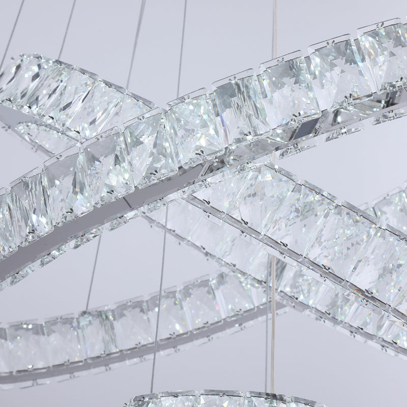 Maxax 3 - Light Ring layered LED Crystal Chandelier 