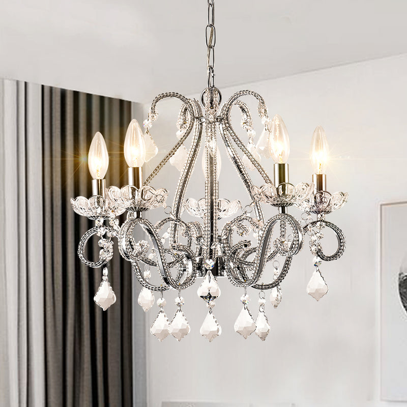 Maxax 5 - Light Chandelier with Crystal Accents 