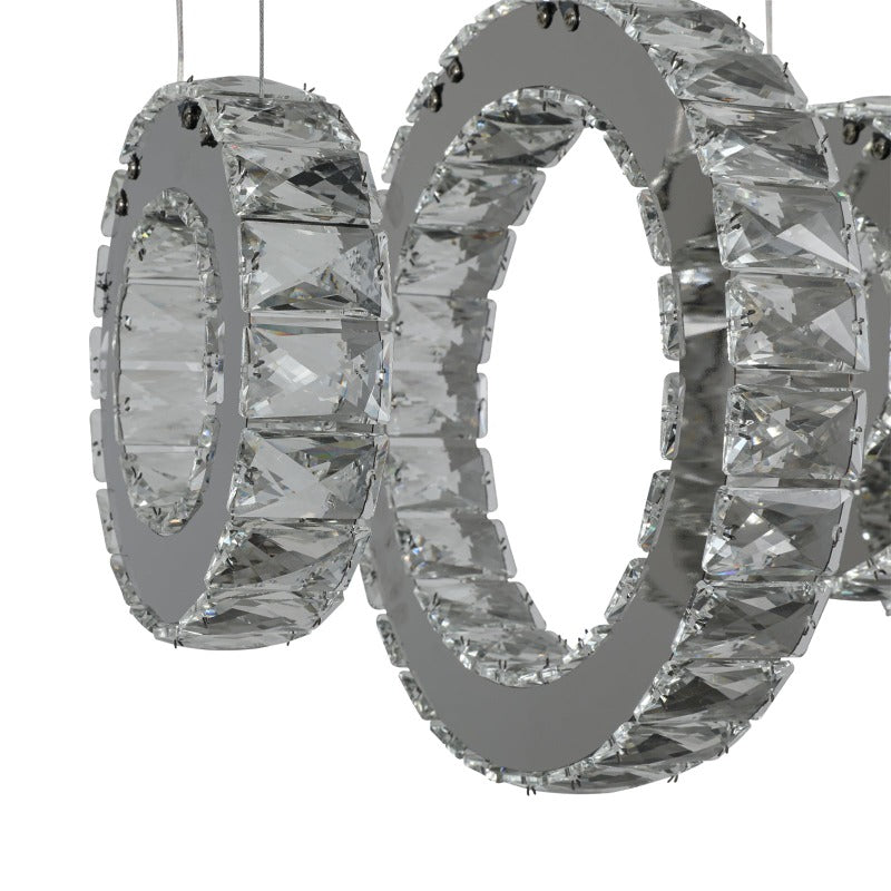 Maxax  5 - Light LED Layered Ring Crystal Chandelier 