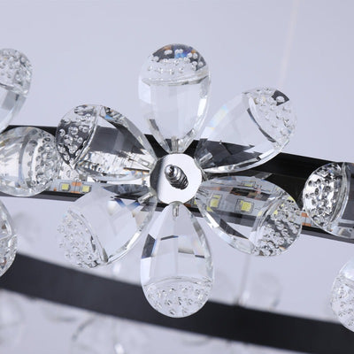 Maxax 1 - Light Ring LED Flower Shape Crystal Chandelier #YX-05