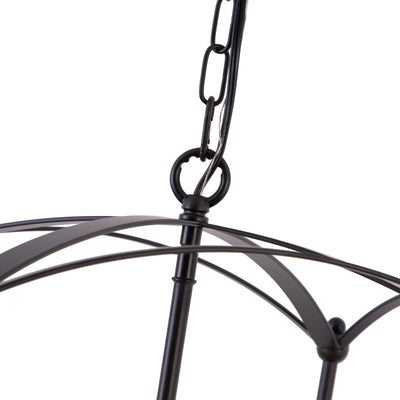 Maxax 4 - Light Lantern Square / Rectangle Pendant With Wrought Iron Accents#19197-4