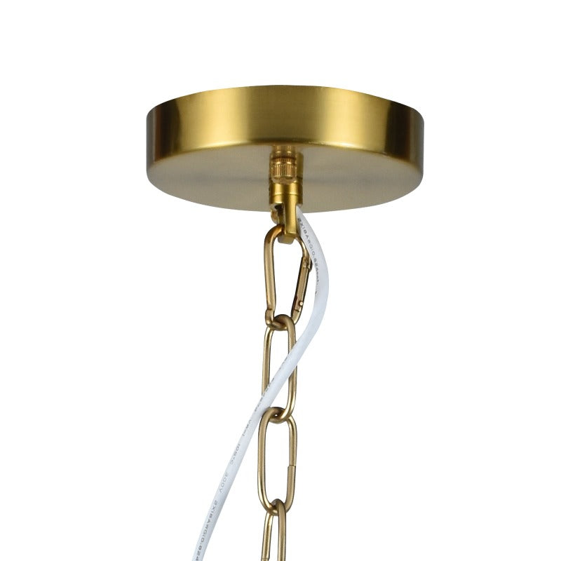 Maxax 1 - Light Cone Pendant with Wrought Iron Accents 