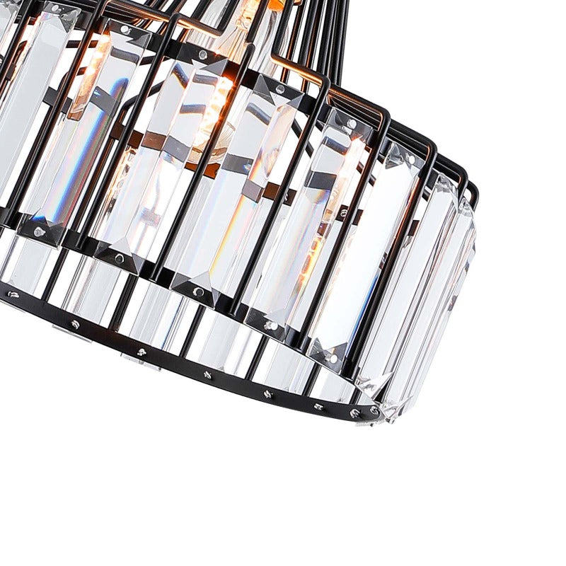 Maxax 1 - Light Single Drum Pendant with Crystal Accents 