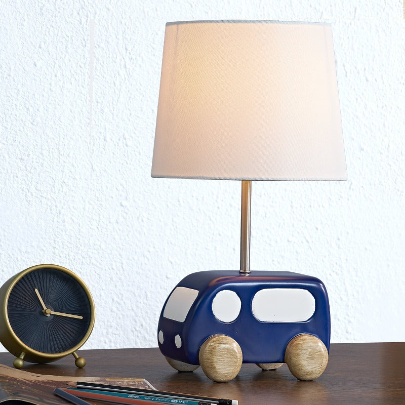 Maxax 16 Inch Bedside Blue Child/Kids Table Lamp 