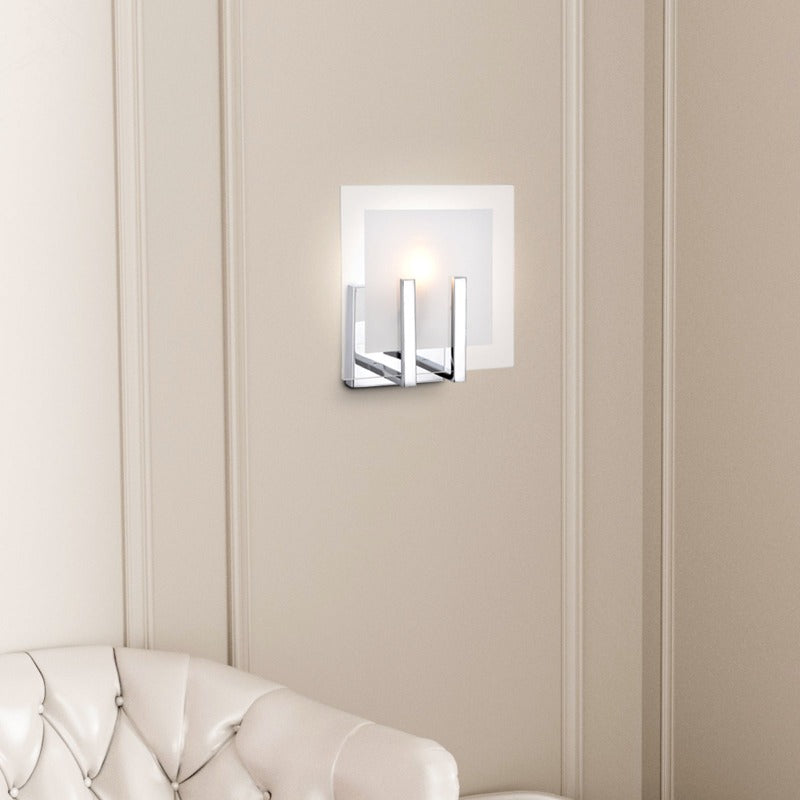 Maxax  1 - Light Dimmable Chrome Armed Sconce (Set of 2)  