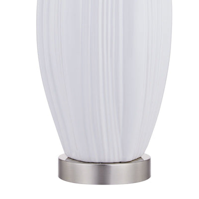 Maxax 31 Inch Standard White Porcelain Table Lamp Set of 2 #T129-WH