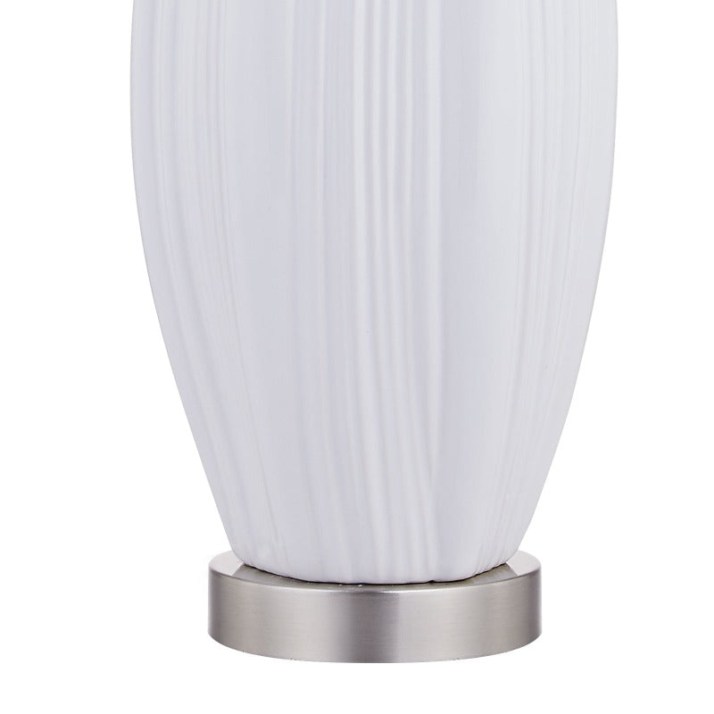 Maxax 31 Inch Standard White Porcelain Table Lamp Set of 2 