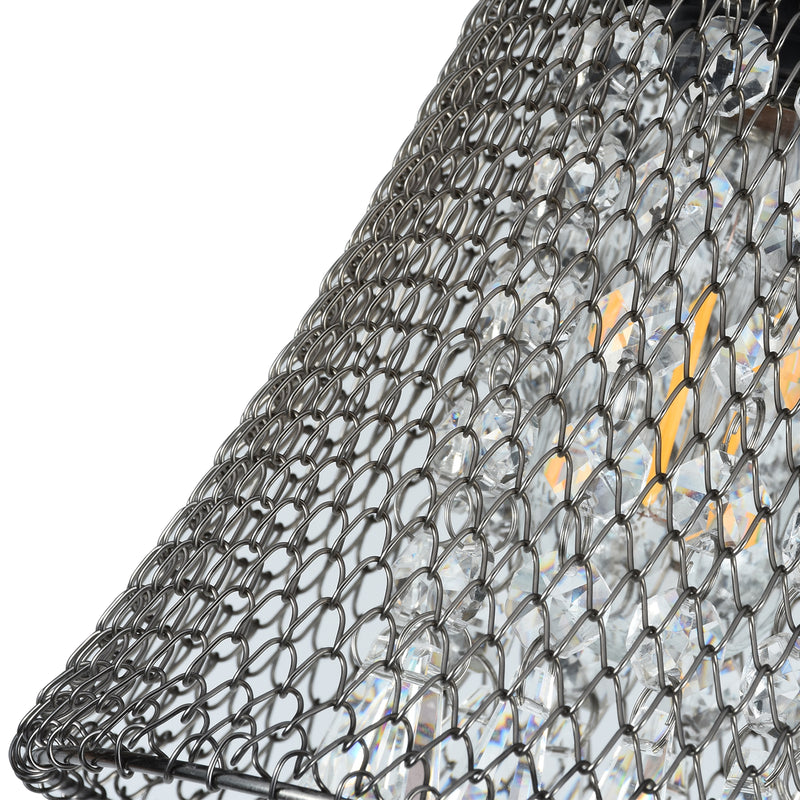 Maxax Tapered Metal Crystal Semi-Flush Mounted Lamps 