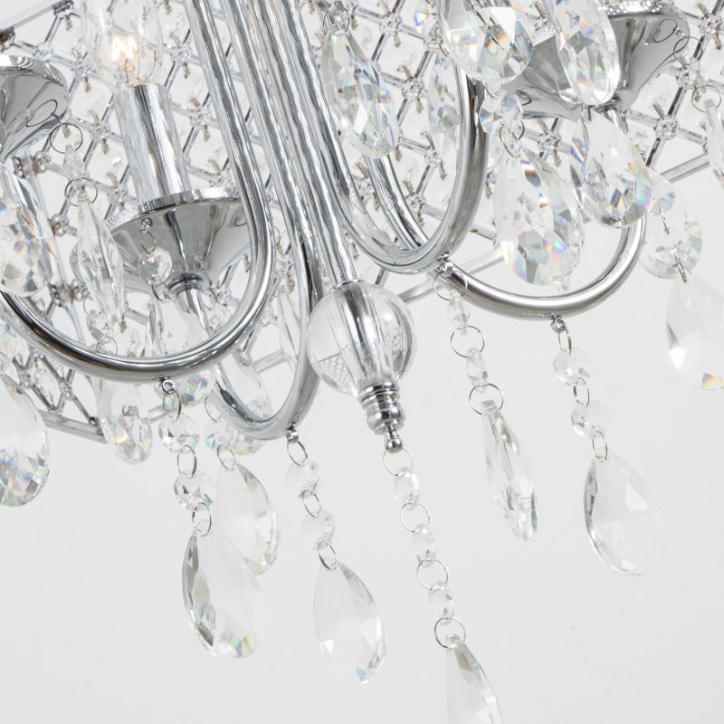 Maxax  4 - Light Candle Style Crystal Pendant Chandelier 