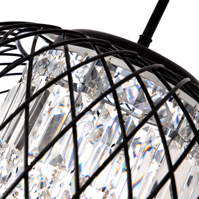 Maxax 3 - Light Single Globe Pendant with Crystal Accents #19188-3BK