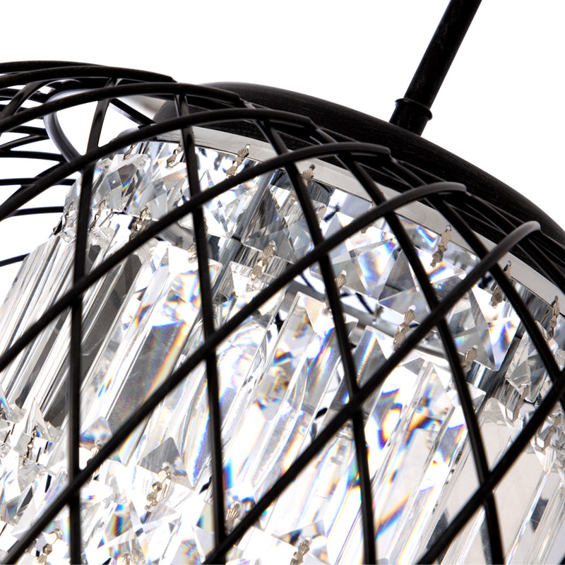 Maxax 3 - Light Single Globe Pendant with Crystal Accents 