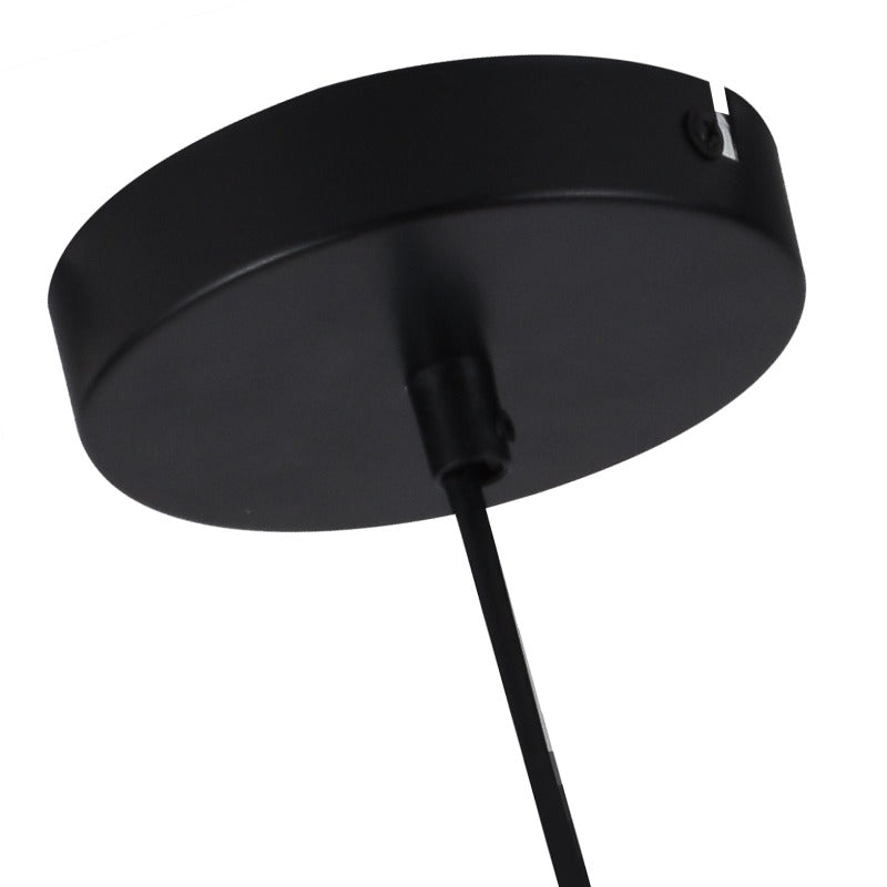Maxax 1 - Light Single Drum Pendant With Wrought Iron Accents 