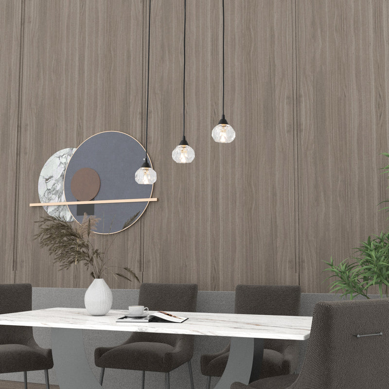 Maxax 3 - Light Kitchen Island Globe Pendant With Crystal Accents 